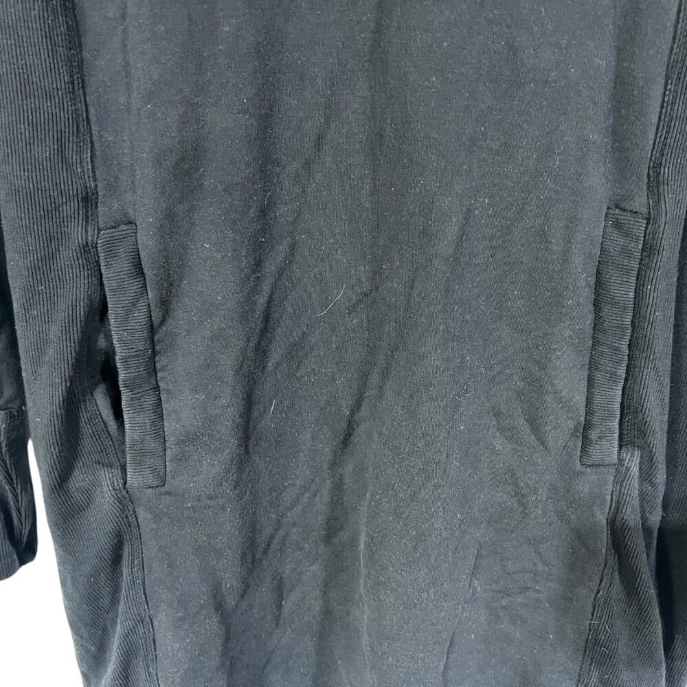 Athleta Balance Sweatshirt Dress Womens Medium Black Crew Neck Long Sleeve - Picture 2 of 6